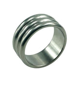 Deep Grooved Steel Cock Ring